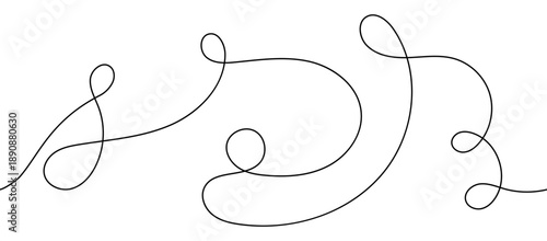 Thin tangled abstract line illustration