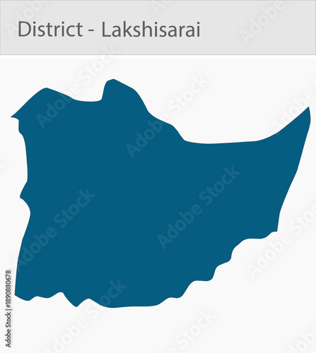 Lakshisarai detailed map illustration graphic for educational reference, geographic visualization, design layouts, presentations, digital media and pr