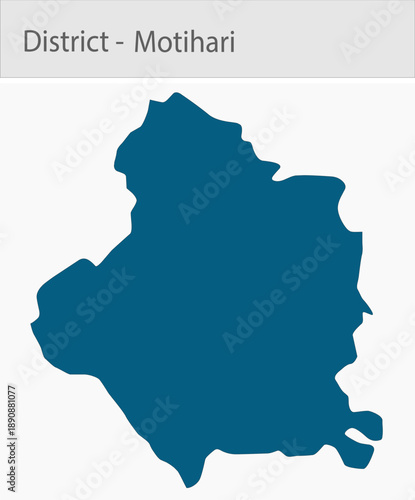 Motihari detailed map illustration graphic for educational reference, geographic visualization, design layouts, presentations, digital media and print
