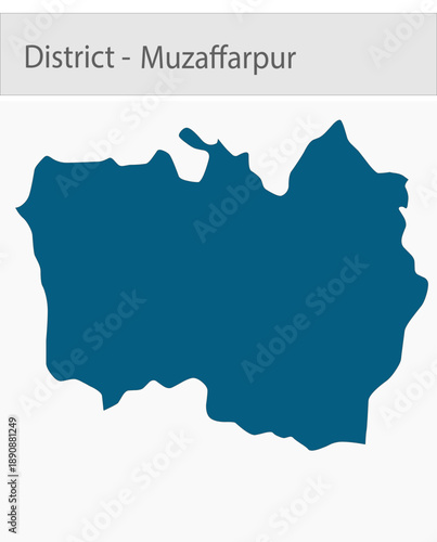 Muzaffarpur detailed map illustration graphic for educational reference, geographic visualization, design layouts, presentations, digital media and pr