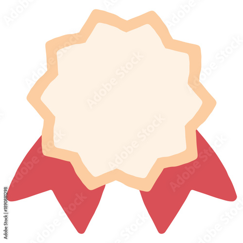 幼稚園・保育園で使いやすい シンプルなメダルバッジ素材
Simple Medal Badge Illustration for Kids Facilities