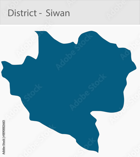 Siwan detailed map illustration graphic for educational reference, geographic visualization, design layouts, presentations, digital media and print us