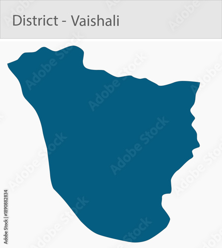 Vaishali detailed map illustration graphic for educational reference, geographic visualization, design layouts, presentations, digital media and print