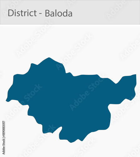 Baloda_Map_Chhattisgarh detailed map illustration graphic for educational reference, geographic visualization, design layouts, presentations, digital