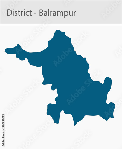 Balrampur_Map_Chhattisgarh detailed map illustration graphic for educational reference, geographic visualization, design layouts, presentations, digit
