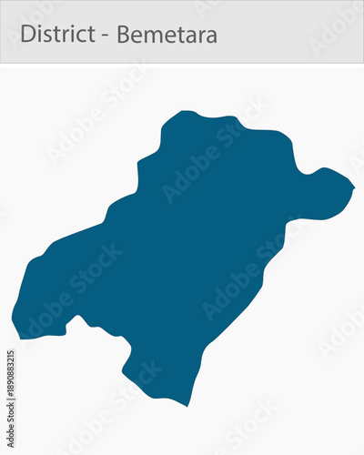 Bemetara_Map_Chhattisgarh detailed map illustration graphic for educational reference, geographic visualization, design layouts, presentations, digita