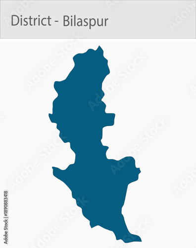 Bilaspur_Map_Chhattisgarh detailed map illustration graphic for educational reference, geographic visualization, design layouts, presentations, digita