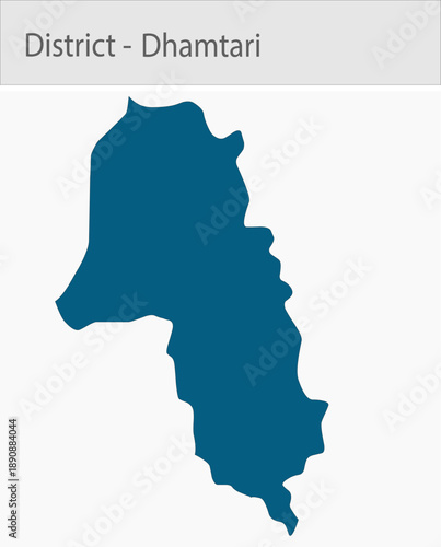 Dhamtari_Map_Chhattisgarh detailed map illustration graphic for educational reference, geographic visualization, design layouts, presentations, digita