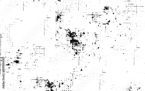 Halftone black and white grunge abstract pattern