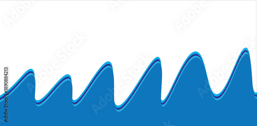 Separator, divider shape, wave border vector illustration