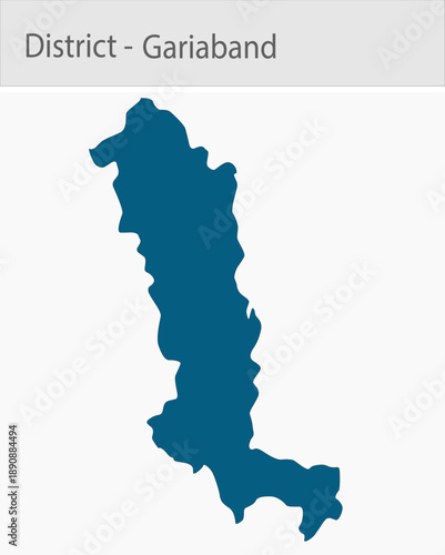 Gariaband_Map_Chhattisgarh detailed map illustration graphic for educational reference, geographic visualization, design layouts, presentations, digit