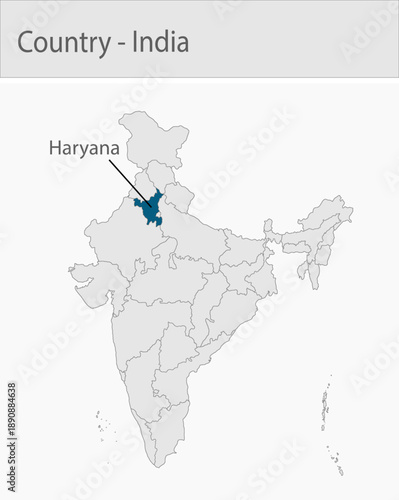 Haryana-India_Map_Chhattisgarh detailed map illustration graphic for educational reference, geographic visualization, design layouts, presentations, d