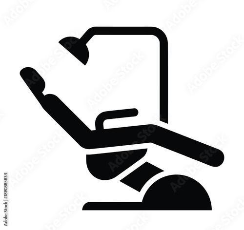 Dental chair vector illustration for dental care symbol isolated on white background