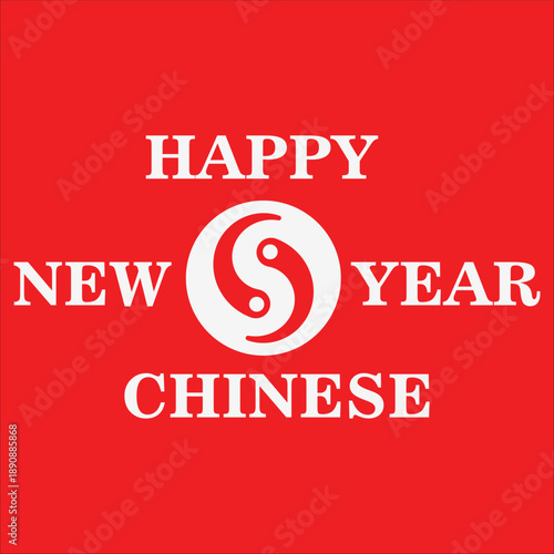 happy chinese new year days. simple red background vector illustration
