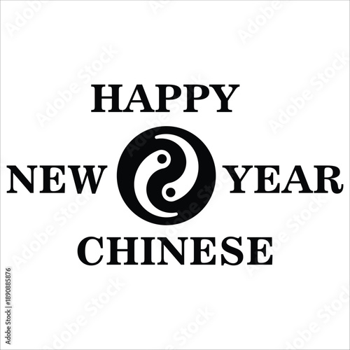 happy chinese new year days. simple solid vector illustration