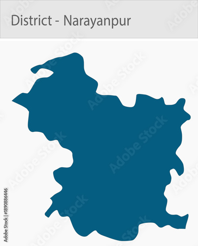 Narayanpur_Map_Chhattisgarh detailed map illustration graphic for educational reference, geographic visualization, design layouts, presentations, digi