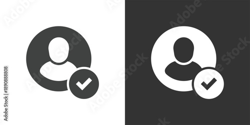 Verified Account icon. Solid glyph series icon