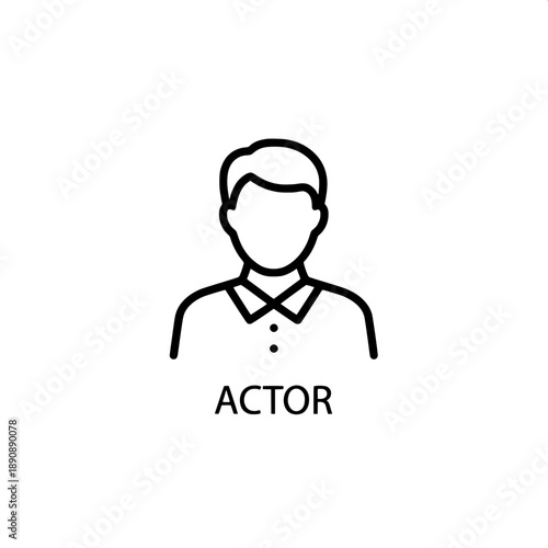 Actor icon representing a person in the entertainment industry and acting profession
