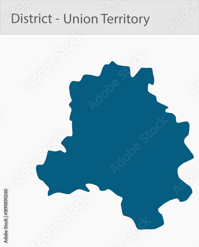 Union Territory Map_Haryana detailed map illustration graphic for educational reference, geographic visualization, design layouts, presentations, digi