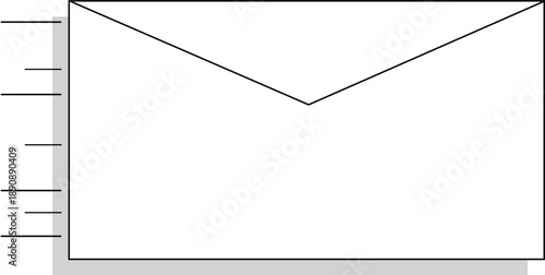 Email Envelope Icon with Notification Badge for Digital Communication
