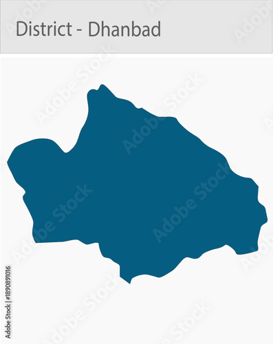 Dhanbad_Map detailed map illustration graphic for educational reference, geographic visualization, design layouts, presentations, digital media and pr