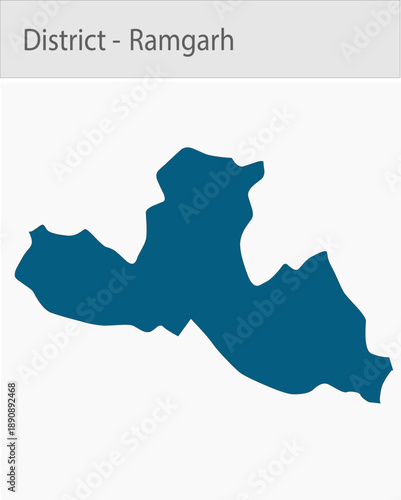 Ramgarh_Map detailed map illustration graphic for educational reference, geographic visualization, design layouts, presentations, digital media and pr