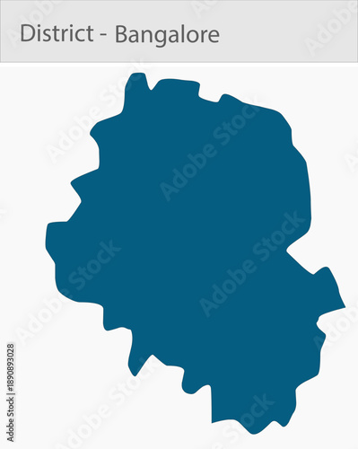 Bangalore_Map detailed map illustration graphic for educational reference, geographic visualization, design layouts, presentations, digital media and