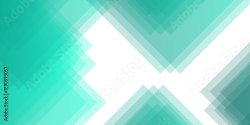 Vector Abstract geometric composition of translucent aqua shapes overlapping, creating interplay of light and shadow, conveys sense of dynamism and modernism. Visual metaphor for layered perspectives.