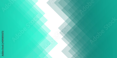 Vector Geometric turquoise and teal pattern with overlapping shapes creates striking visual effect, abstract illustration, perfect for background.