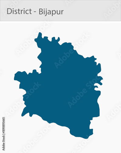 Bijapur_Map detailed map illustration graphic for educational reference, geographic visualization, design layouts, presentations, digital media and pr