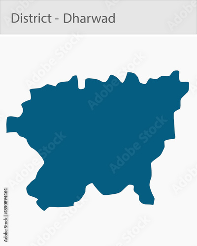 Dharwad_Map detailed map illustration graphic for educational reference, geographic visualization, design layouts, presentations, digital media and pr