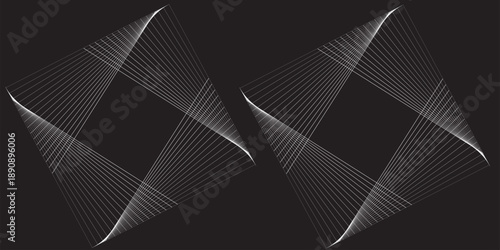 Abstract square geometric element vector