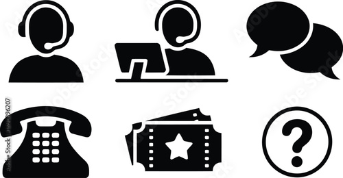 Classic rotary dial telephone black silhouette icon symbolizing traditional voice communication