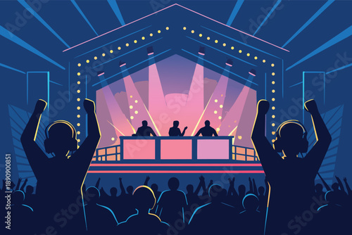 Esports Arena Match Hype Illustratio