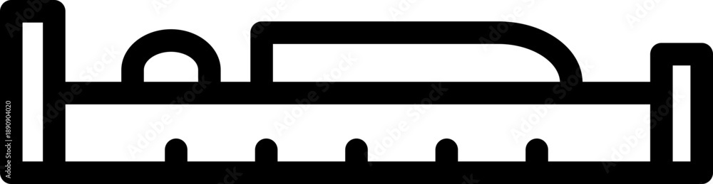 Fotografie Lying Down line Icon, Person Lying Icon, Resting Position Icon