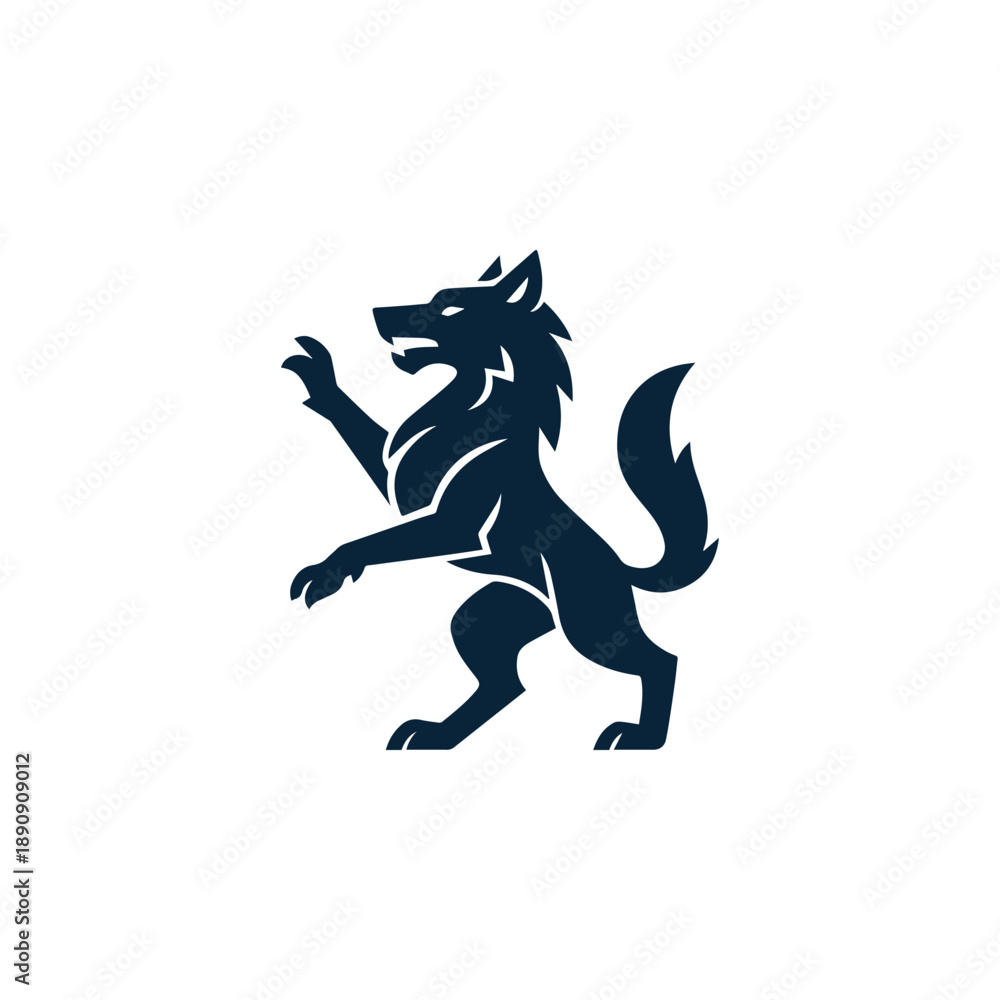 Fototapeta premium Heraldic Wolf Logo