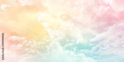 Sky Pastel Cloud Pink Blue Background Sunrise Sunset Beautiful Fantasy. beautiful white cloud on pastel sky background,