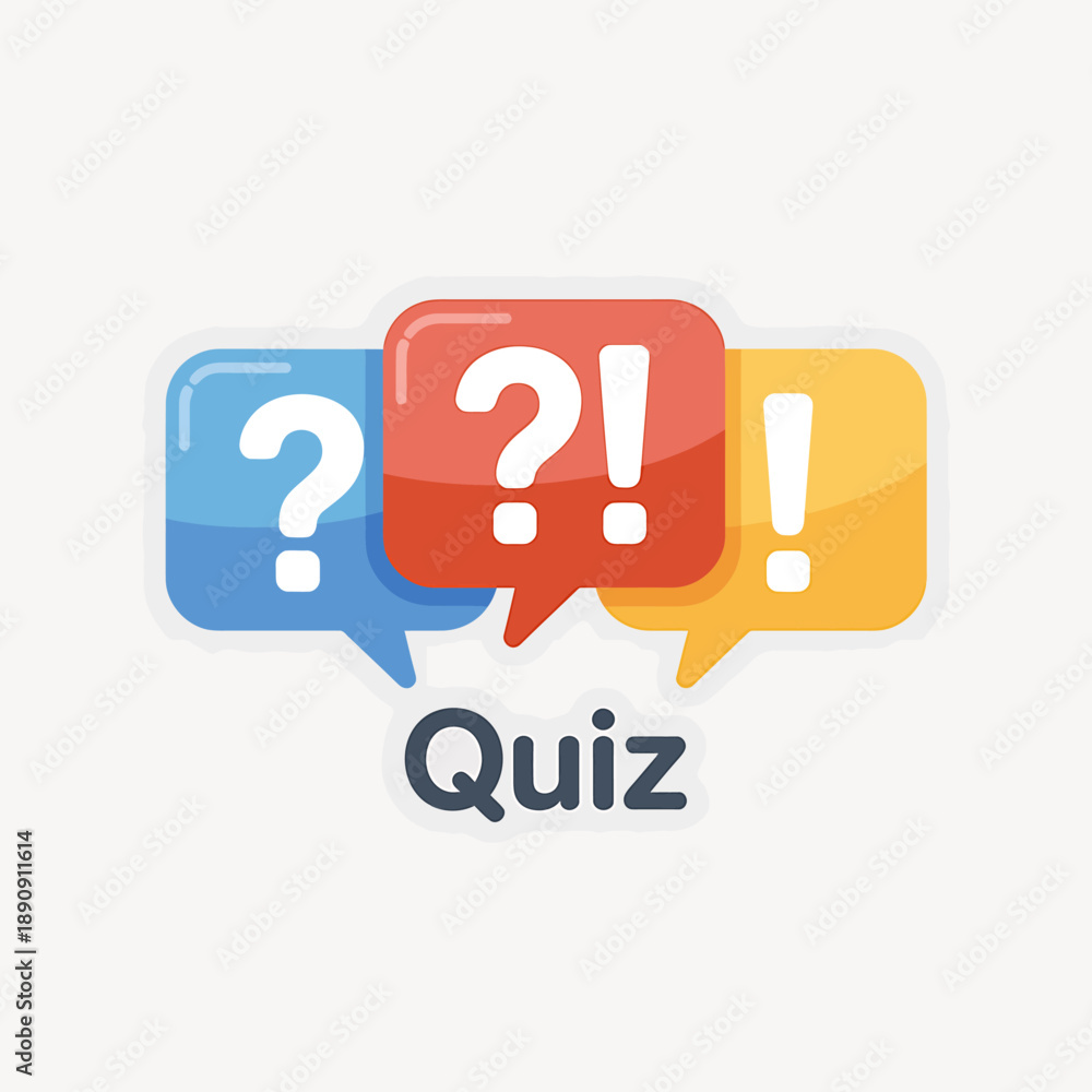 Fototapeta premium Colorful Quiz Question Mark Icons Set for Presentations