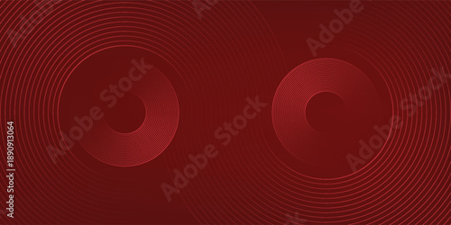 Abstract red background with glowing curve lines. Modern shiny red gradient geometric circle lines pattern. Futuristic concept. Suit for banner, brochure, poster, presentation, cover, website