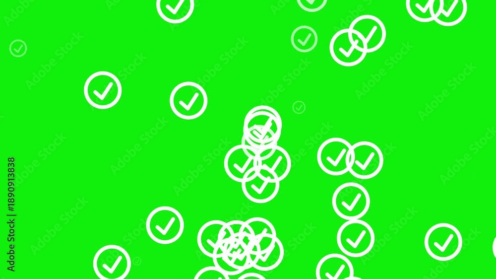 Vidéo Stock Check mark symbol floating animation. Animation of check ...