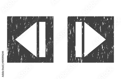 黒いスタンプ風　エレベーターボタン矢印左右