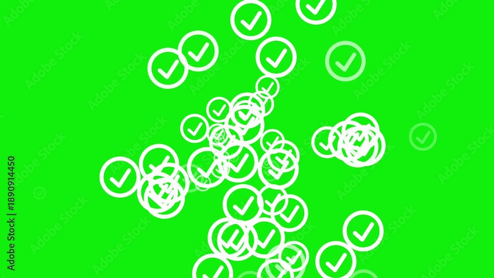Check mark symbol floating animation. Animation of check mark icon ...