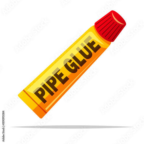 Pipe glue vector isolated illustration