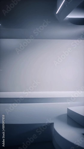 Futuristic Minimal Technology Background With Empty Copy Space and Smooth Camera Push In