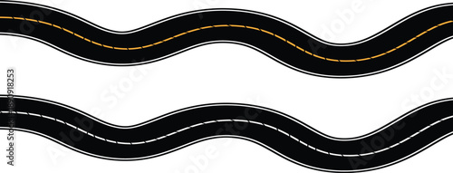 Road template, Asphalt road top view Highway symbols Road signs. highway or roadway vector illustration eps 10, 