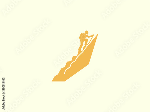 Steep City Path Struggle Abstract