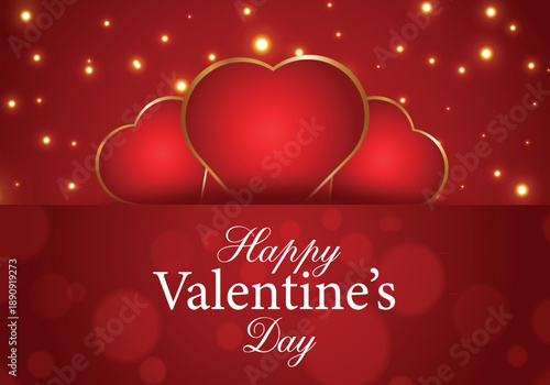 Happy Valentine's Day Romantic Hearts Greeting