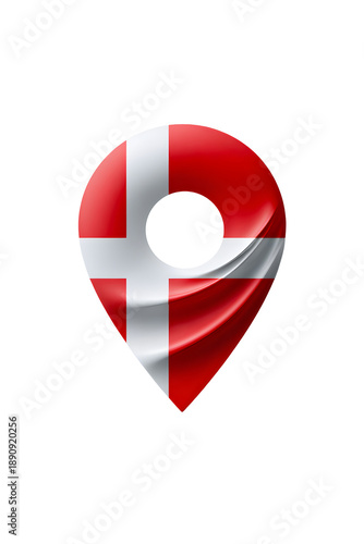 Geolocation sign. Denmark, flag, image in national colors on a neutral transparent background. Popular illustration, object, symbol. Free Download Geolocation sign. Denmark, flag, image in national colors on a neutral transparent background. Popular illustration, object, symbol. - GFXLoad