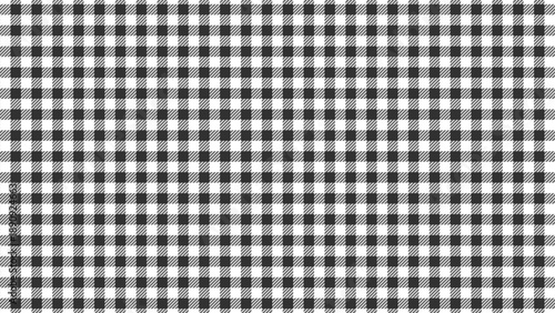 黒いチェック柄のテクスチャ - ギンガム/シェパードチェックのおしゃれなパターンの背景 - 16:9