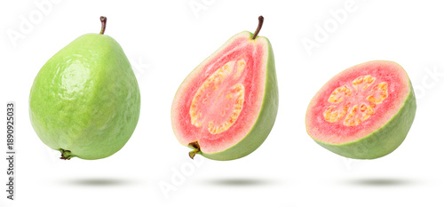 Photos fresh guava fruit isolated on white